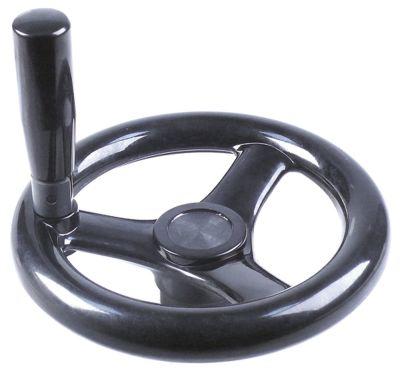 Håndhjul L2 156mm LA 5mm ø 180mm D1 ø 40mm Hul ø 4mm Boring ø 14mm Boringsdybde 26mm