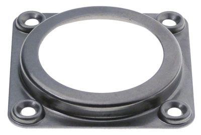 Ramme til lampeglas Boring ø 6,3mm D1 ø 72mm D2 ø 56mm L 83mm B 83mm Materialestyrke 1mm