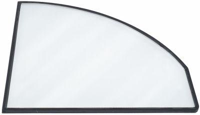 Glasrude L 435mm B 445mm Materialestyrke 105mm IP venstre/højre til vitrine