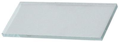 Glasrude L 123mm B 50mm Materialestyrke 5mm firkantet