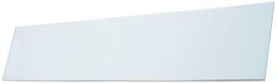 Glasrude L 713mm B 93mm firkantet