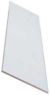Glasrude L 418mm B 103mm Materialestyrke 4mm firkantet