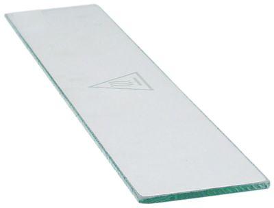 Glasrude L 525mm B 93mm Materialestyrke 6mm firkantet