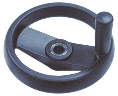 Håndhjul L1 22mm L2 50mm Gevind  - LA 4mm ø 160mm D1 ø 40mm Hul ø 4mm Boring ø 16mm med foldeh