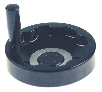 Håndhjul L1 20mm L2 60mm Gevind M6 LA 8mm ø 150mm D1 ø 32mm Boring ø 22mm Boringsdybde 21mm