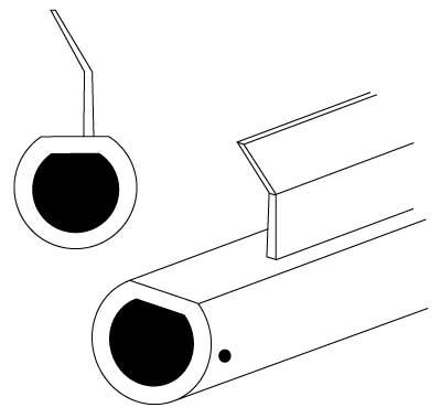 Afstryger L 456mm IP bagerst til dejrulle til enhed P40