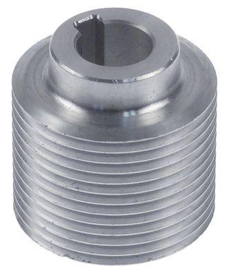 Skive til kilerem med ribber Aluminium H 38mm Akseholder ø 14mm Ribber 12 Skivebredde 30mm