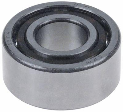Skråt kugleleje Type 3204-2RS Aksel ø 20mm UD ø 47mm B 206mm DIN 628