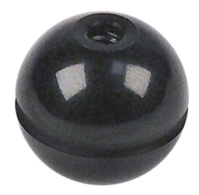 Kuglegreb Gevind M4 ø 20mm sort  -