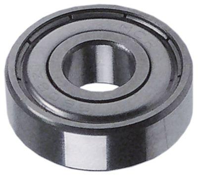 Rillekugleleje Type 608-2Z Aksel ø 8mm UD ø 22mm Rustfrit stål B 7mm DIN 625-1