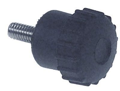 Låseskrue Gevind M4 Greb ø 17mm sort L 10mm