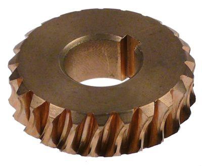 Tandhjul Messing ø 39mm B 12mm til gear Akseholder ø 16mm Tænder 23 Opdeling  - DIN/ISO  -