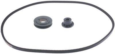 Kileremskive Metal H 22mm med kilerem Sæt Akseholder ø 40mm Skivebredde 20mm