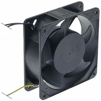 Aksialventilator 230VAC 18/22W L 119mm B 119mm H 38mm Leje Kugleleje Tilslutning Kabel