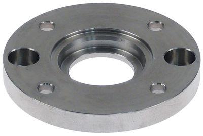 Flange CNS UD ø 57mm Materialestyrke 7mm til kombidæmper Indv.-ø 1 24mm Indv.-ø 2 19mm