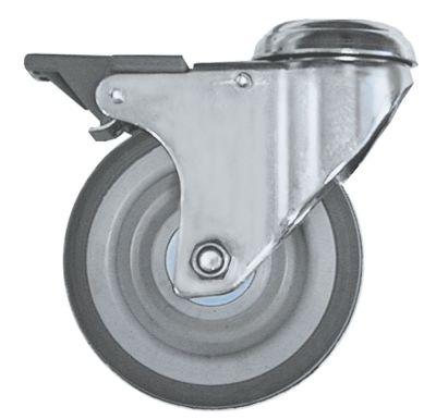 Styrerulle Bolthul H 159mm med komplet låseanordning Hul ø 12mm ø 125mm