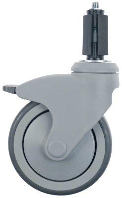 Styrerulle Tapfastgørelse ø 21x21 mm H 157mm med komplet låseanordning ø 125mm Hjulbredde 27mm