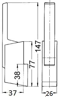 Lukkeanordning kan ikke lukkes Anslag venstre/højre Serie 6172