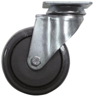 Styrerulle Pladefastgørelse 70x80mm LA 50/60mm H 135mm ø 100mm Hjulbredde 315mm Leje Kugleleje