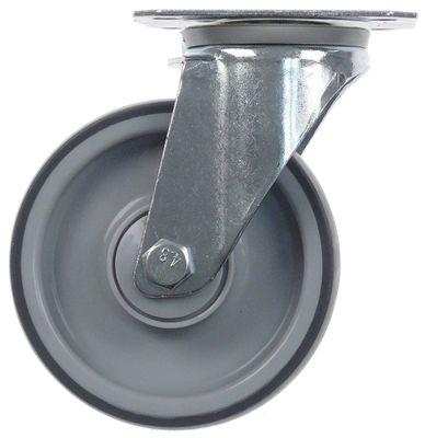 Styrerulle LA 80x60mm H 155mm ø 125mm Hjulbredde 32mm Leje Kugleleje Plademål 105x80mm