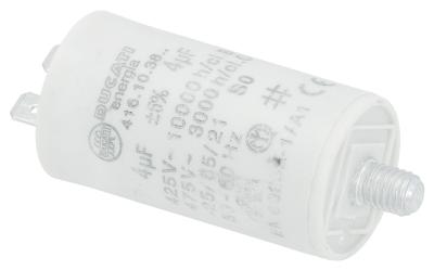 Kondensator 450V Plastik M8 Tilslutning Fladstik 6,3 mm ø 31mm L 58mm