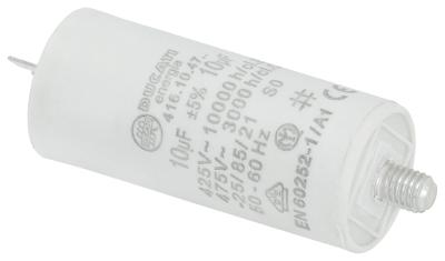 Driftskondensator 400V Plastik M8 Tilslutning Fladstik 6,3 mm ø 355mm L 59mm