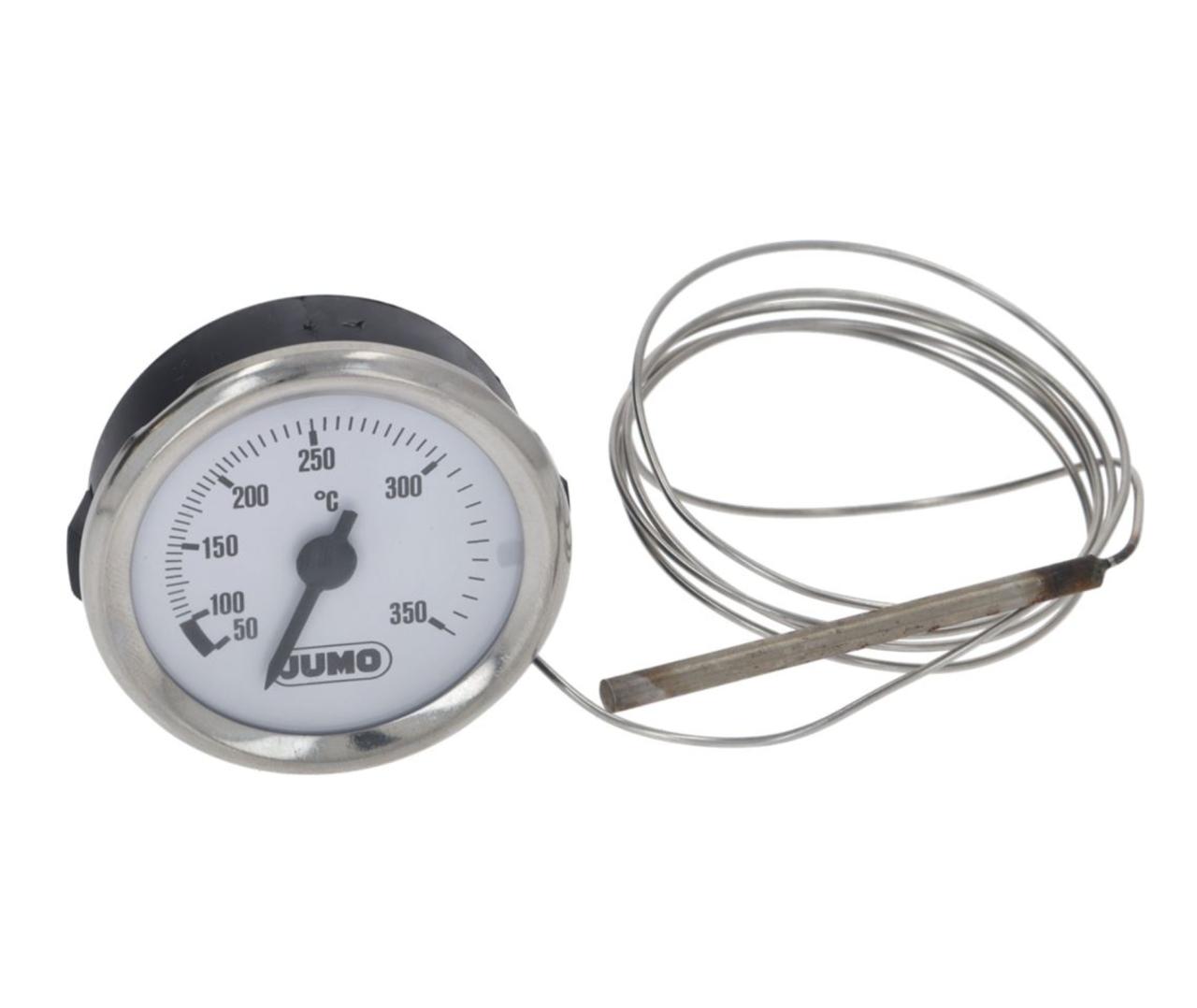 Termometer Kapillærrør 1000mm Føler ø 6mm Indbygning ø 52mm T.maks. 350°C Føler L 30mm