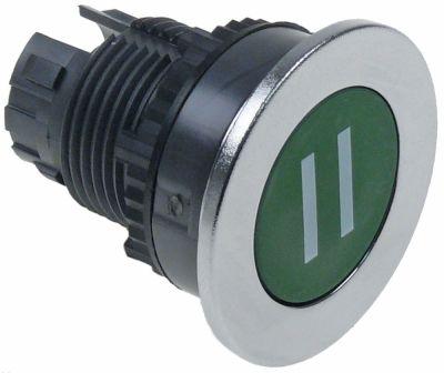 Tryktast grøn Symbol II Indbygningsmål ø22mm