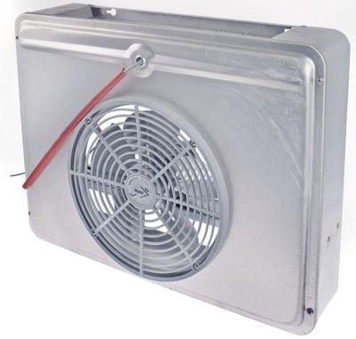 Fordamper H 140mm L 560mm B 430mm komplet med ventilator