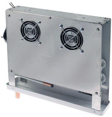 Fordamper CNS H 295mm L 360mm med 2 ventilatorer IP i siden universel 2x 80x80mm 110m³/h - 1,5m/s