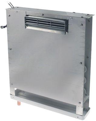 Fordamper CNS H 425mm L 380mm med 1 ventilator IP i siden universel 1x ø45x180mm 135m³/h - 2m/s