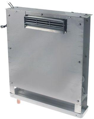 Fordamper CNS H 425mm L 380mm med 1 ventilator IP i siden universel 1x ø45x180mm 130m³/h - 1,9m/s