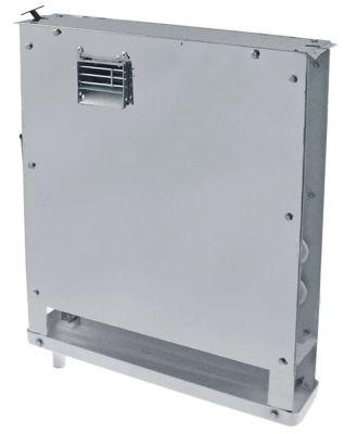 Fordamper CNS H 425mm L 380mm med 2 ventilatorer IP midten universel 2x ø45x60mm 122m³/h - 2m/s