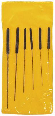 Dyse-rivalborsæt 0,6/0,8/1,0/1,3/1,6/2,0mm med plastikgreb 6 dele