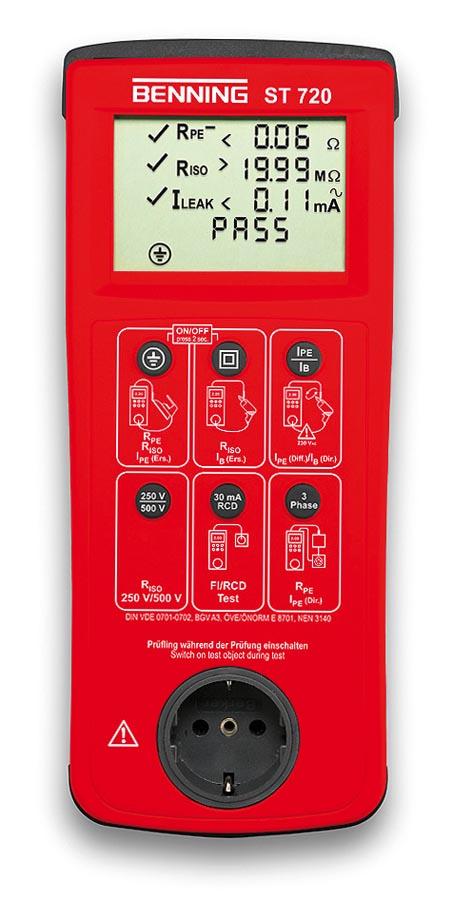 appliance tester benning st 720 countries  check din vde 070