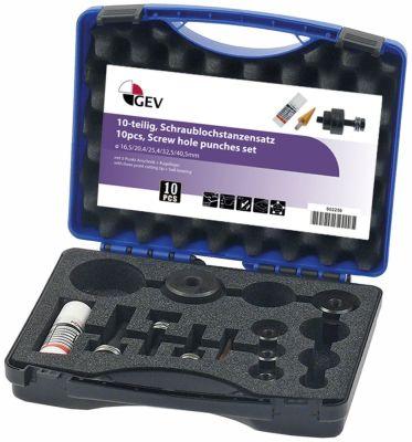 Hulskærersæt ø 16,5/20,4/25,4/32,5/40,5mm 9 dele Centrumsbor str. 2 Skærpasta 30g