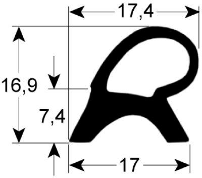 Lågepakning Profil 2450 B 395mm H 585mm VPE 1 395x585 passer til ELECTROLUX Udvendige mål