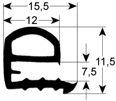 Rudepakning Profil 1860 B 600mm L 715mm IP  - VPE 1 passer til  - Omfang  -mm Udvendige mål