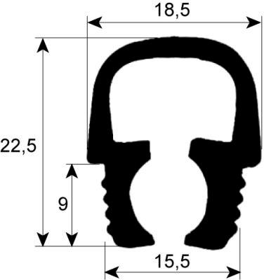 Stikvognpakning Profil 4040 L 658mm VPE 1