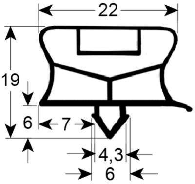 Pakninger til køl Profil 9794 B 400mm L 690mm Stikmål