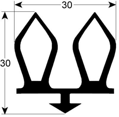 Kølerumspakning Profil 9937 VPE 6m sort
