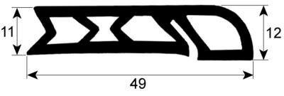 Stikvognpakning Profil 4080 L 540mm VPE 1