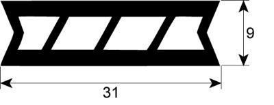 Stikvognpakning Profil 4075 L 645mm