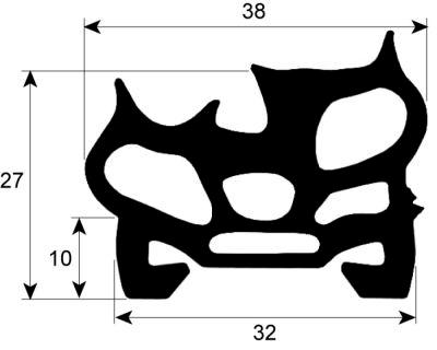 Stikvognpakning Profil 4110 L 712mm VPE 1