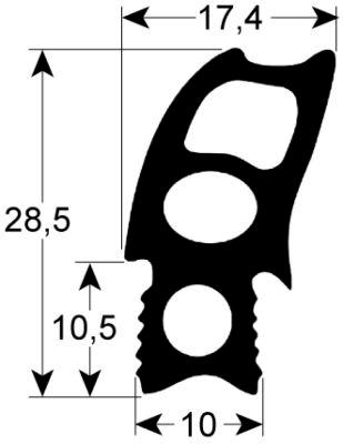 Lågepakning Profil 2731 B 470mm L 500mm VPE 1 Udendige stikmål