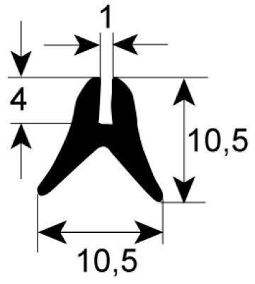 Rudepakning Profil 1615 B  -mm L 1830mm IP  - VPE 1 passer til BOURGEOIS Omfang  -mm