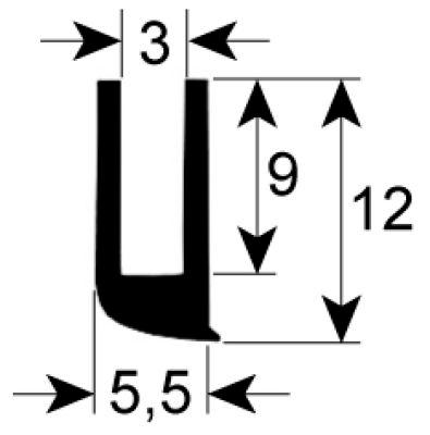 Rudepakning Profil 1502 B  -mm L  -mm IP  - VPE Metervare passer til  - Omfang  -mm