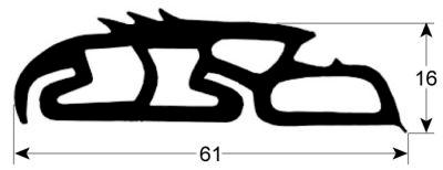 Stikvognpakning Profil 4100 L 660mm