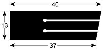 Stikvognpakning Profil 4200 B 40mm L 558mm Tykkelse 13mm