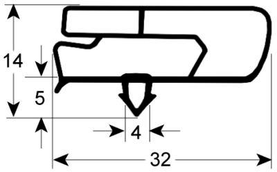 Pakninger til køl Profil 9797 B 1680mm L 580mm Stikmål